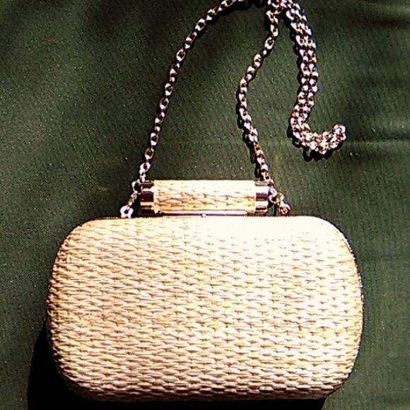 JNB Straw Mini Shoulder or Clutch Bag - Picture 2 of 7